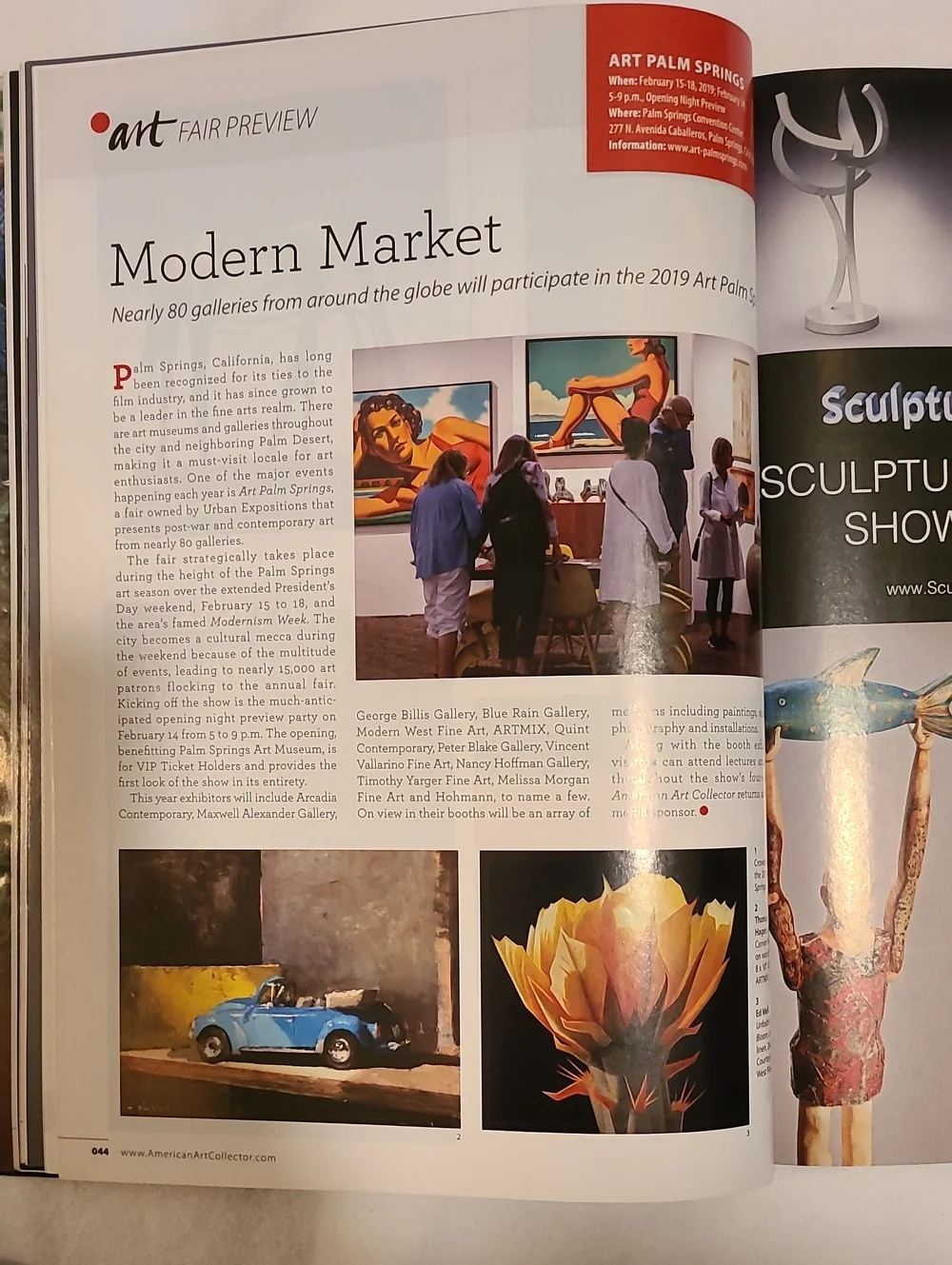 American Art Collector Magazine 3 Issues, Decoration Feb March April 2019
